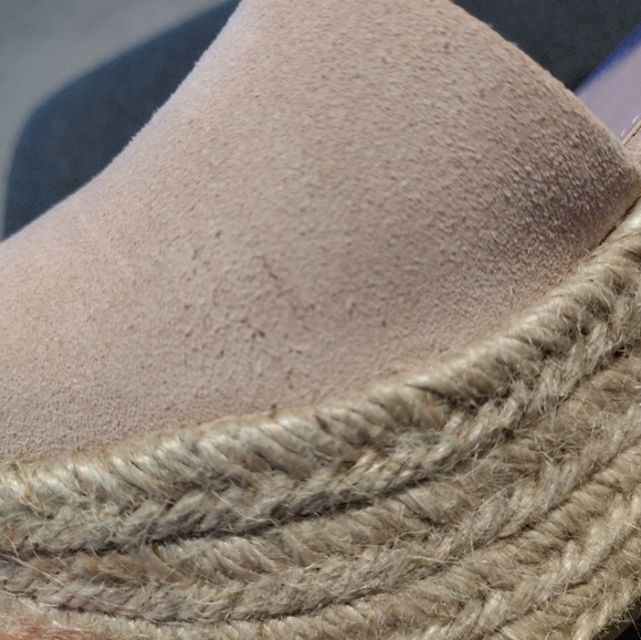 MARC FISHER Alita Platform Wedge Espadrille Sandal Pink Leather - Picture 12 of 12